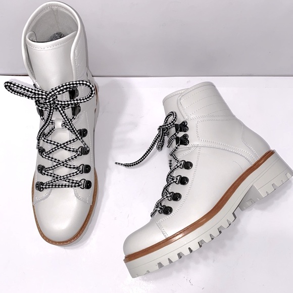 NEW MARC FISHER ISTON BOOTS LEATHER IVORY COLOR - Picture 5 of 15